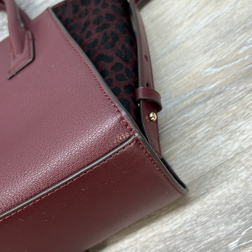 Michael Kors Burgundy and Black Satchel - Picture 12 of 14